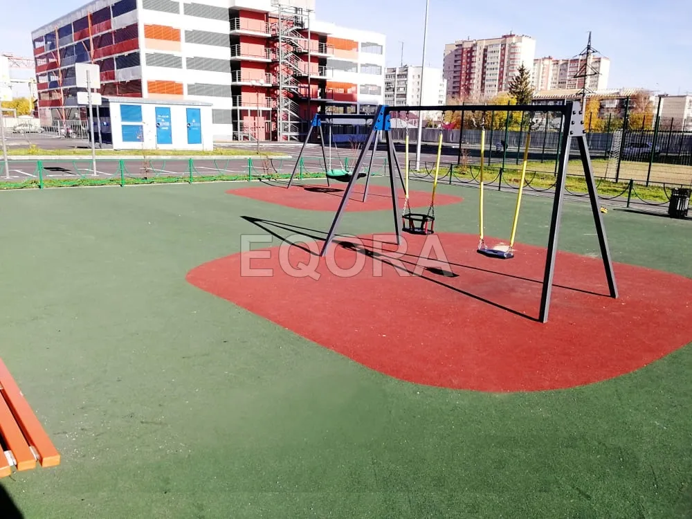 Резиновое покрытие на площадках в Ступино
