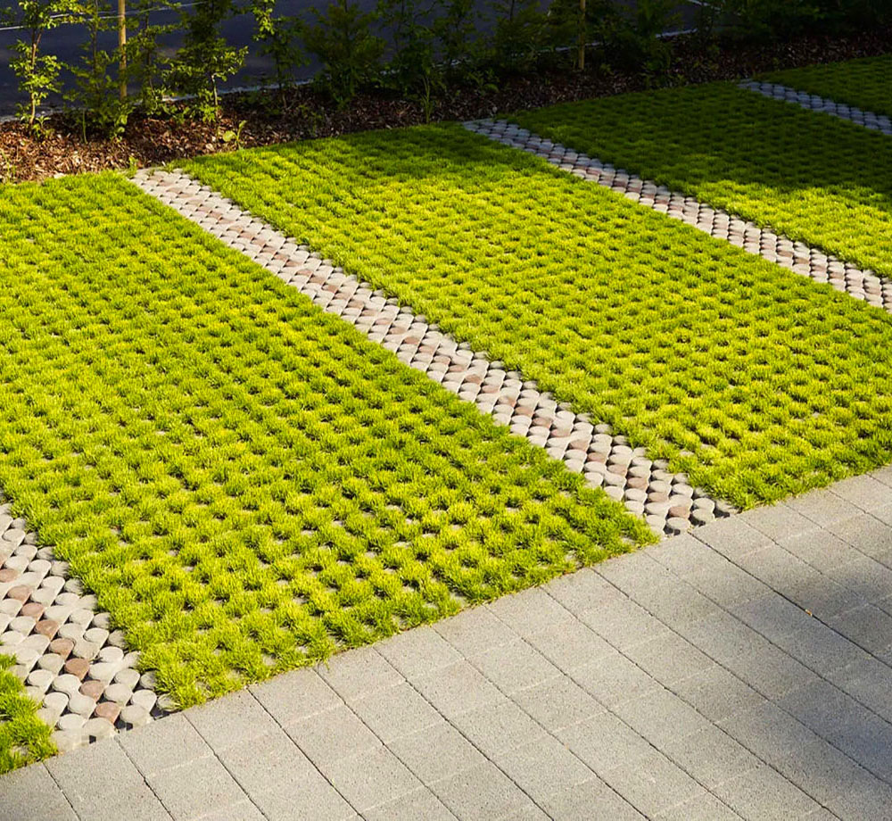 искусственный газон на парковках